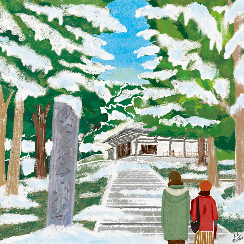 雪の中尊寺金色堂 油彩画・油絵 雪の中尊寺金色堂 油彩画・油絵 雪の中尊寺金色堂 油彩画・油絵